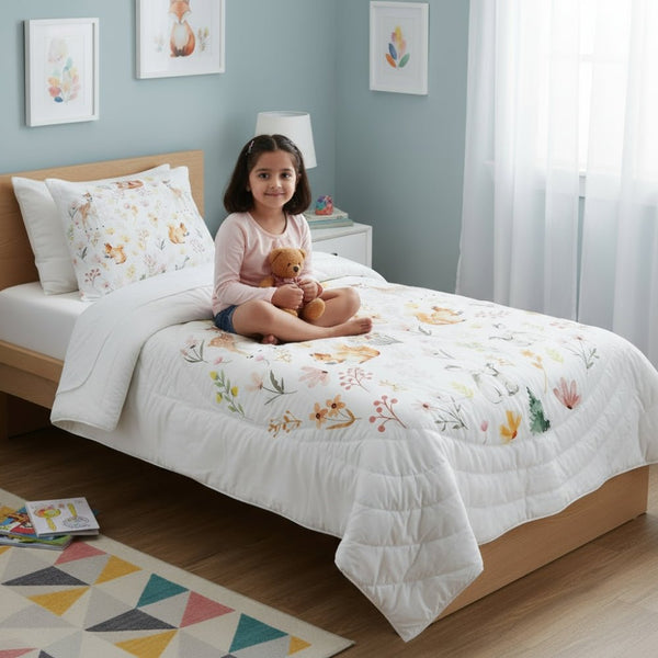 Whimsical Woodland 100% cotton Kids Quilt