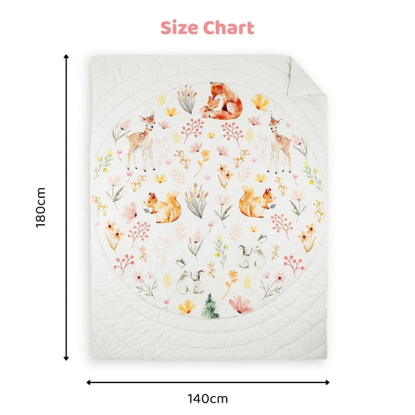 Whimsical Woodland 100% cotton Kids Quilt