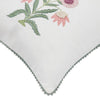 Embroidered Decorative Cushion Cover, Lone Flower