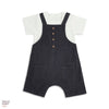Baby Dungree with T-shirt- Blue & White