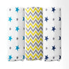 Sunny Skies 100% Cotton Muslin Swaddles 0 to 3 Months, Pack of 3