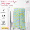 Aloha Collection 100% Cotton Muslin Swaddle Pack Of4 (Elephant, Dot, Fruit, Ocean)