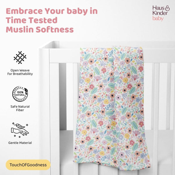 Ditsy Bloom Collection Muslin Swaddle