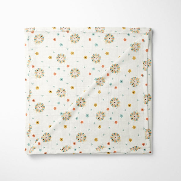 Lion's Garden Collection Muslin Swaddle