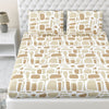 Modern Matrix 100% Cotton King Fitted Bedsheet, 144 TC