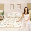 Modern Matrix 100% Cotton King Fitted Bedsheet, 144 TC
