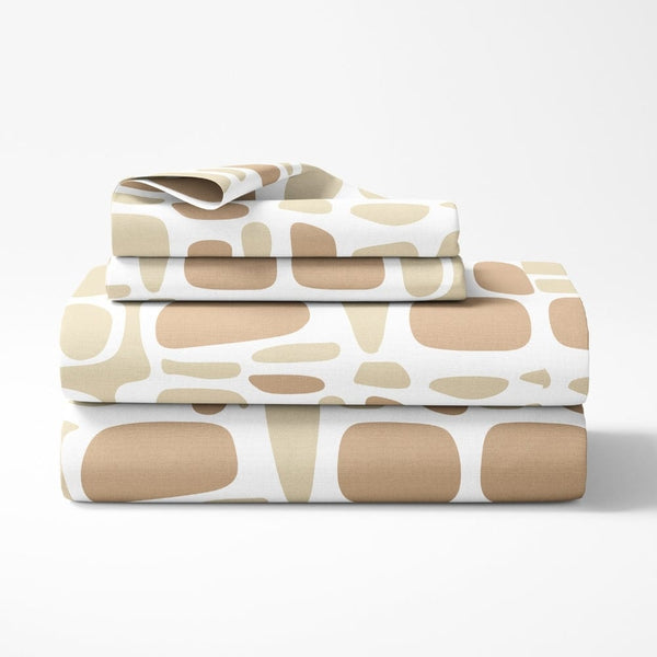 Modern Matrix 100% Cotton King Fitted Bedsheet, 144 TC