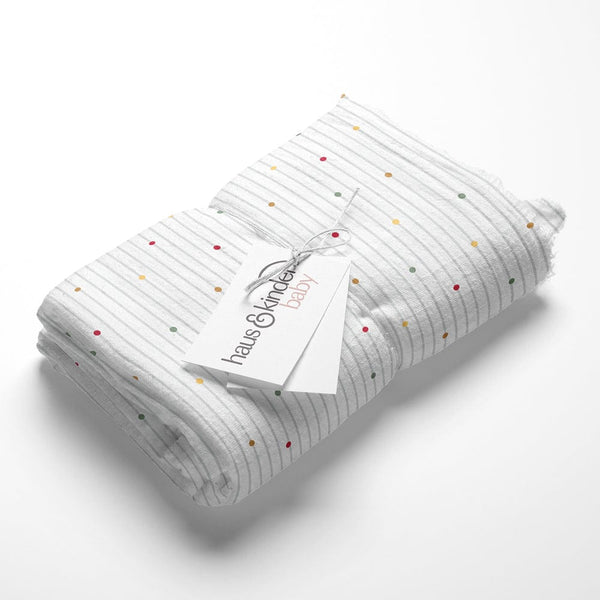 Jungle Safari Collection 100% Cotton Muslin Swaddle Pack Of4 (Woodland, Elephant, Lion, Dot)