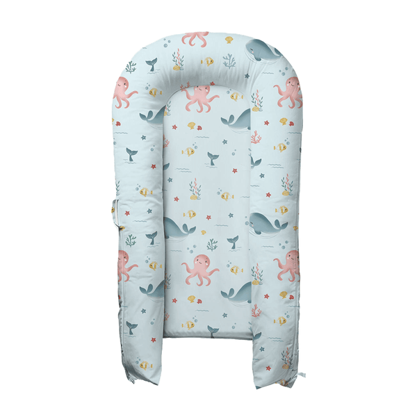 Vitamin Sea Baby Sleeping Nest, Portable Adjustable Newborn Crib Bassinet, 0-24 Months