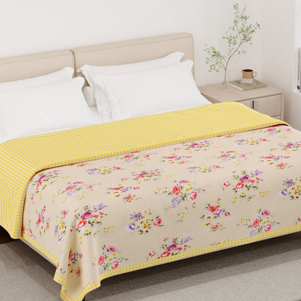 Rose Kobai Reversible AC Blanket - Brown