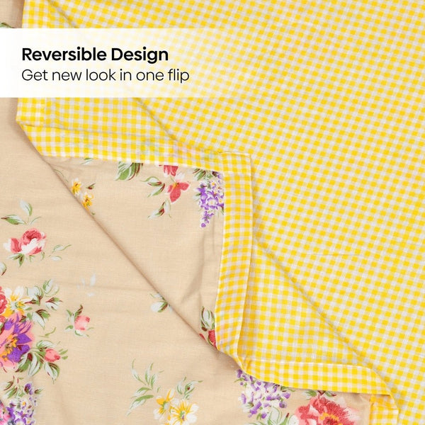 Rose Kobai Reversible AC Blanket - Brown
