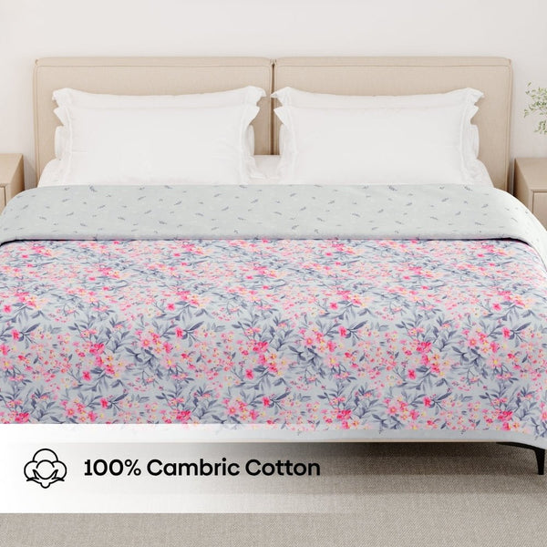 Sakura Whisper Reversible AC Blanket - Grey