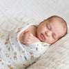 Jungle Safari Collection 100% Cotton Muslin Swaddle Pack Of4 (Woodland, Elephant, Lion, Dot)