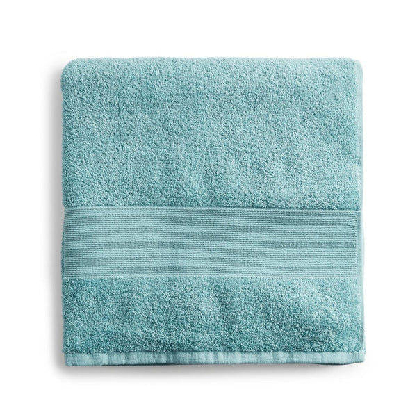 100% Cotton Harmony Combed Bath Towel- Pack Of 2(Coastal Blue, Taupe)