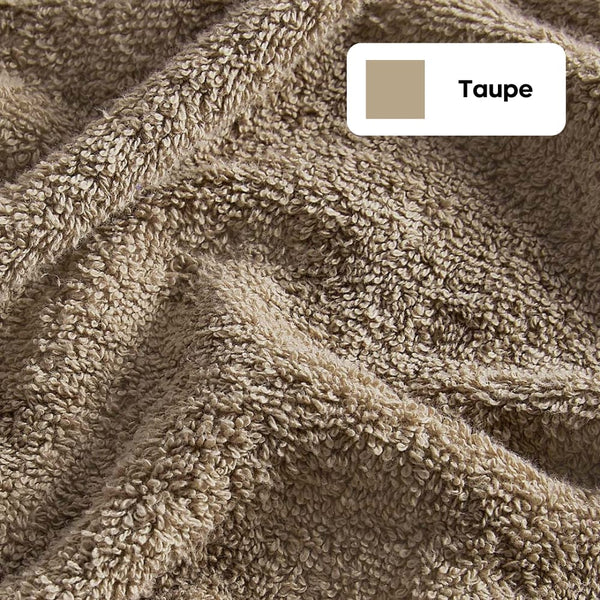 100% Cotton Harmony Combed Bath Towel- Pack Of 2(Coastal Blue, Taupe)