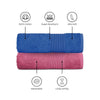 100% Cotton Harmony Combed Bath Towel- Pack Of 2(Cobalt, Mulberry)