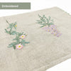 Botanique Clay Embroidered Table Runner, Taupe
