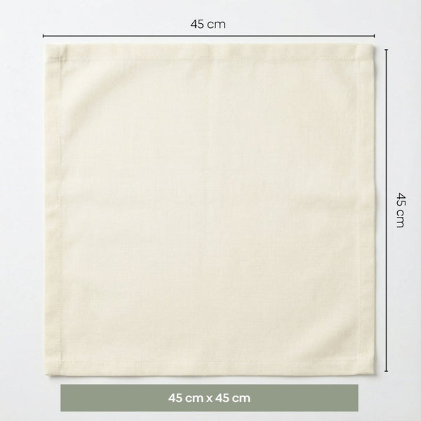 Cream Fold Table Napkin, Ivory (Pack of 4)