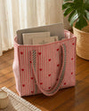 Little Hearts Quilted Tote Bag (Pink)