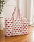 Red Rose Quilted Tote Bag