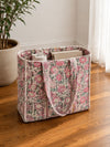 Pink Periwinkle Quilted Tote Bag