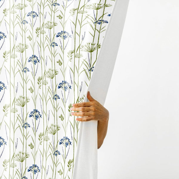 Wild Whisper Blue Curtain Set