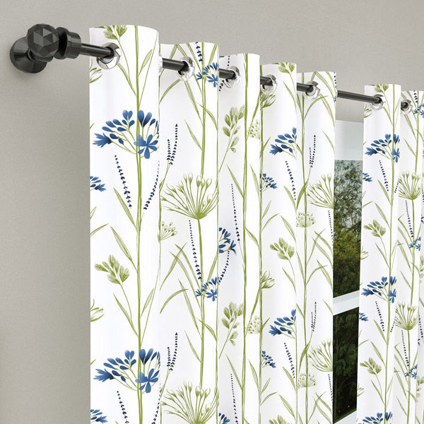 Wild Whisper Blue Curtain Set